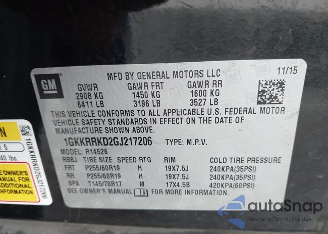 1GKKRRKD2GJ217206: 43226180