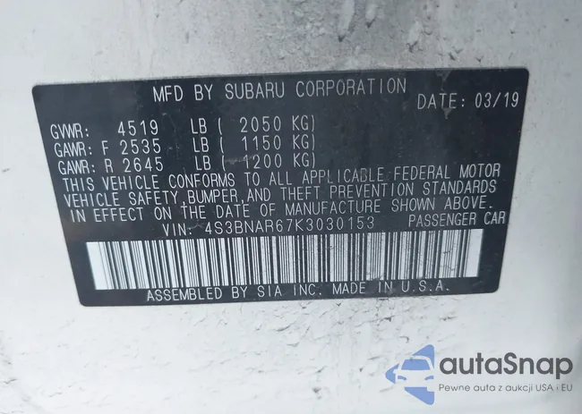 4S3BNAR67K3030153: 43226251