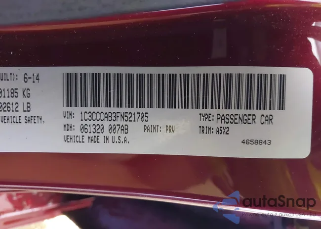 1C3CCCAB3FN521705: 43226284