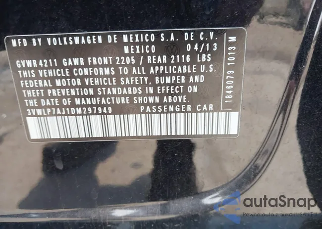 3VWLP7AJ1DM297949: 43226288