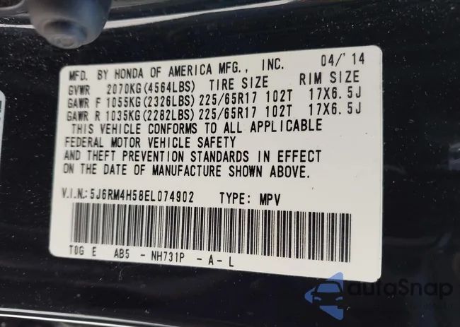 5J6RM4H58EL074902: 43226365