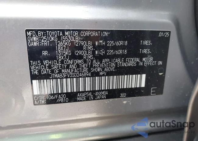 JTMAB3FV3SD246894: 43226461