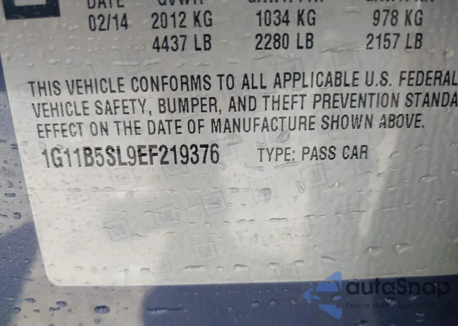 1G11B5SL9EF219376: 43225570