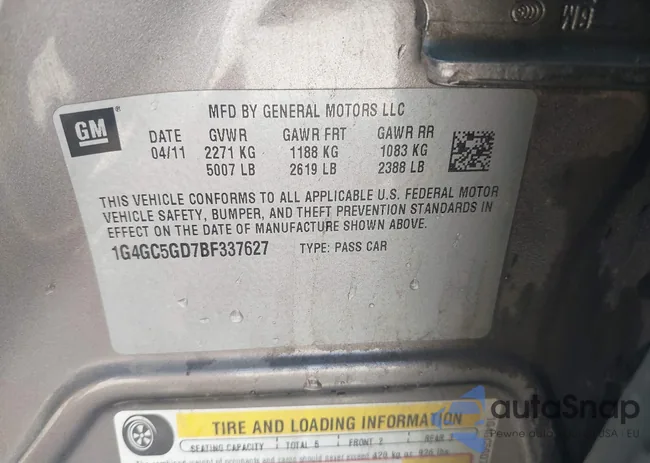 1G4GC5GD7BF337627: 43225822