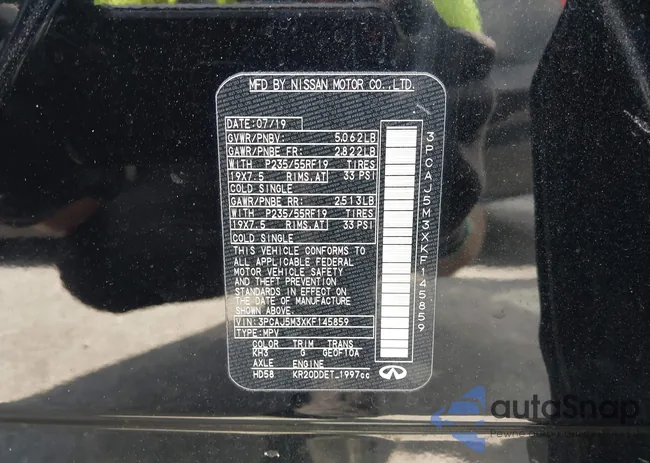 3PCAJ5M3XKF145859: 43225837