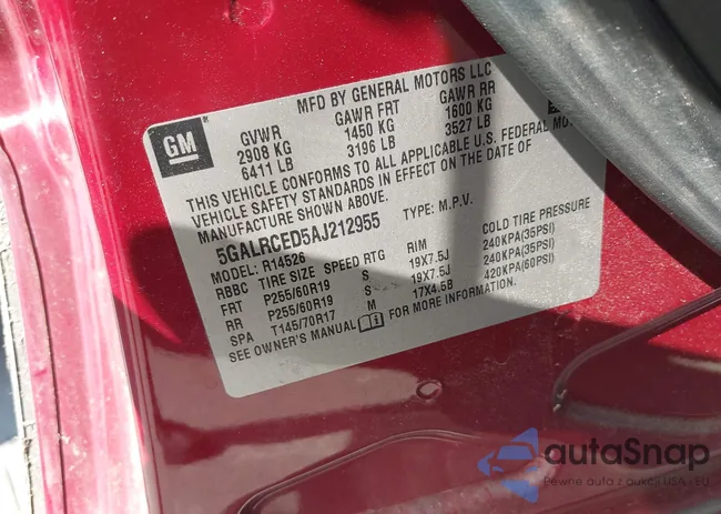 5GALRCED5AJ212955: 43226992