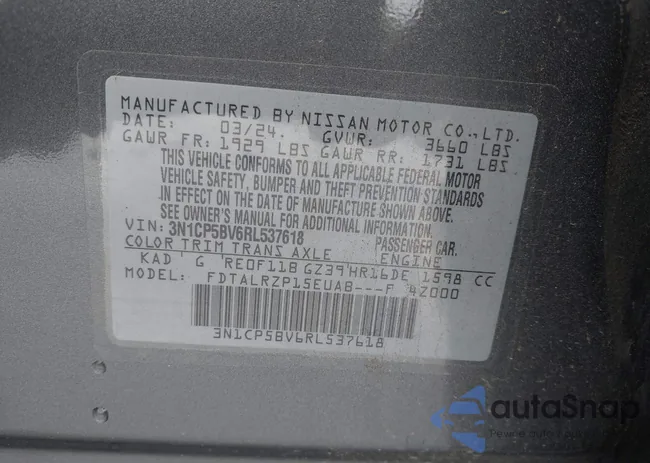 3N1CP5BV6RL537618: 43227085