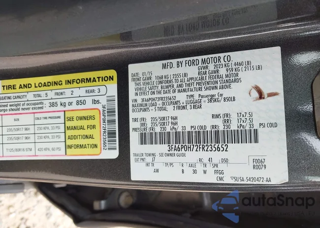 3FA6P0H72FR235652: 43227332