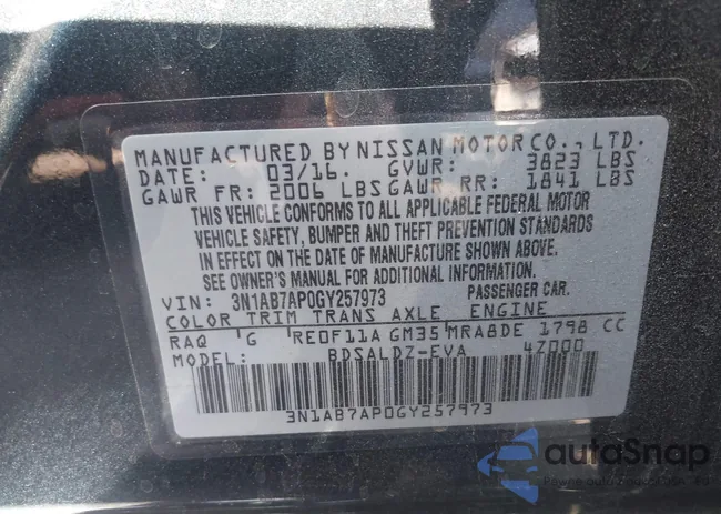 3N1AB7AP0GY257973: 43227334