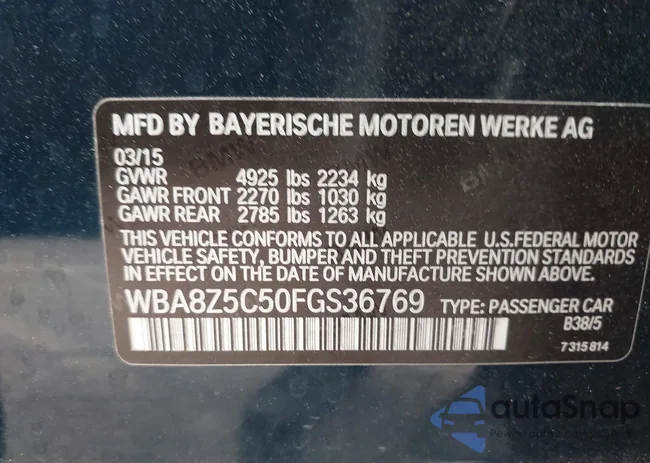 WBA8Z5C50FGS36769: 43227344