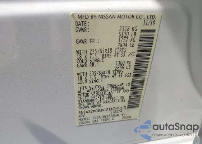 5N1AZ2MG8JN200413: 43226496