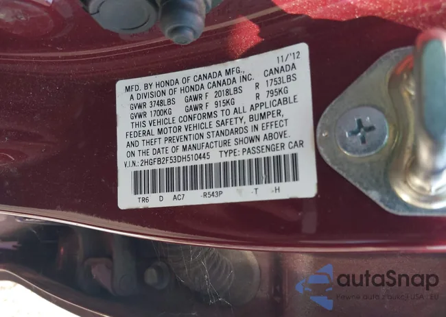 2HGFB2F53DH510445: 43226516