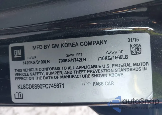 KL8CD6S90FC745671: 43226635