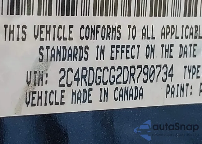 2C4RDGCG2DR790734: 43226647