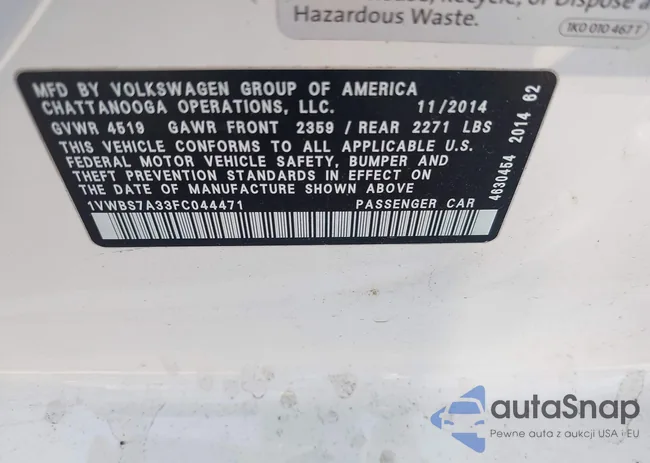 1VWBS7A33FC044471: 43226714