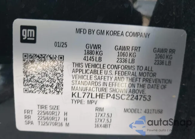 KL77LHEP4SC224753: 43226759