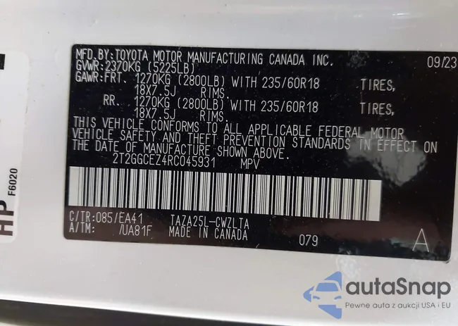 2T2GGCEZ4RC045931: 43226818