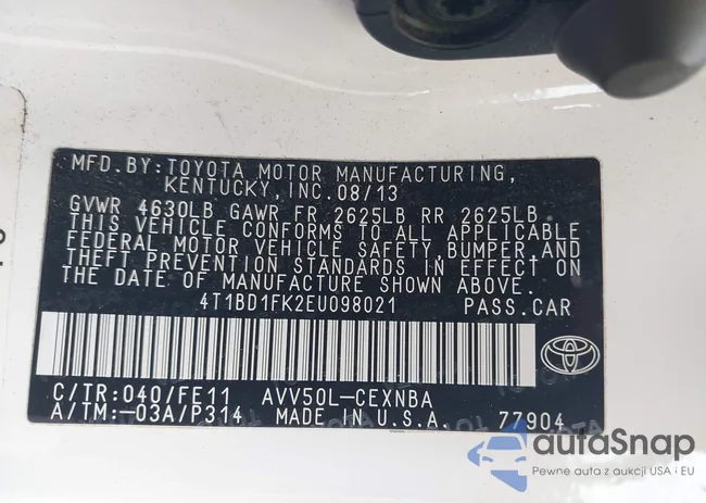 4T1BD1FK2EU098021: 43227889