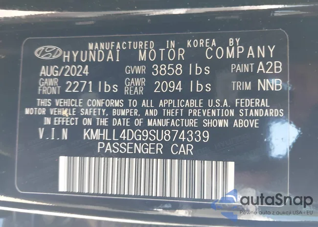 KMHLL4DG9SU874339: 43227942