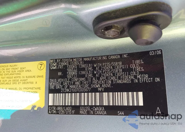 2T2HK31U07C005677: 43227962