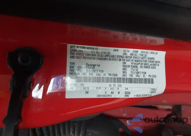 1FADP3F28EL435674: 43228119