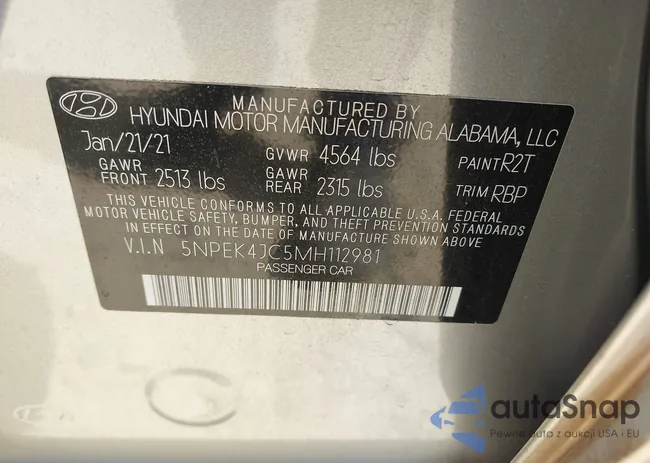 5NPEK4JC5MH112981: 43228340