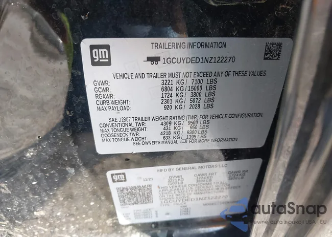 1GCUYDED1NZ122270: 43228395