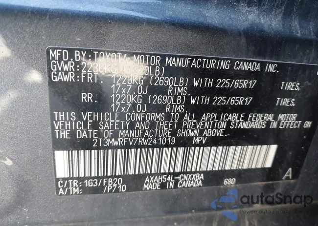 2T3MWRFV7RW241019: 43228451