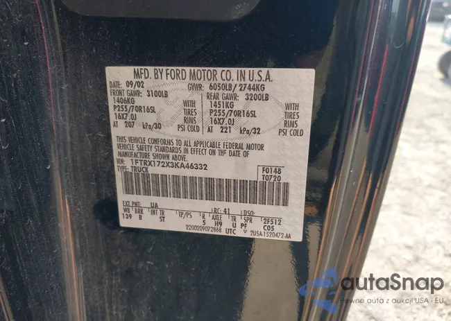 1FTRX172X3KA46332: 43227476