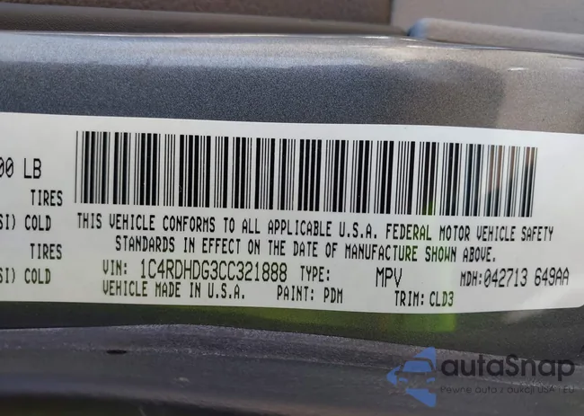 1C4RDHDG3CC321888: 43227573