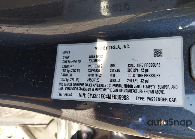 5YJ3E1EC4MF036983: 43227630