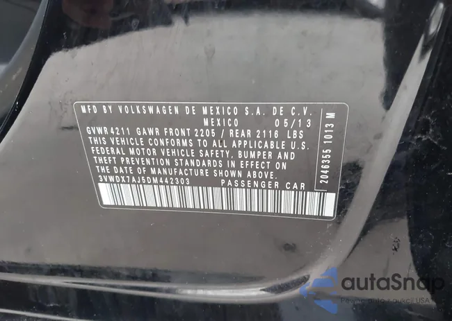 3VWDX7AJ5DM442303: 43227697