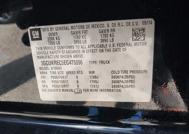 3GCUKREC5EG473396: 43227774