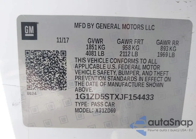 1G1ZD5STXJF154433: 43227802