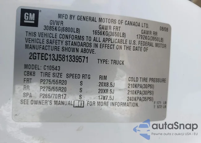 2GTEC13J581339571: 43228882