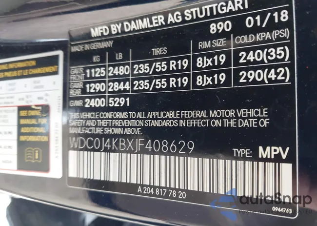 WDC0J4KBXJF408629: 43228907