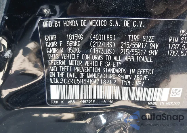 3CZRU5H54KM718282: 43229162