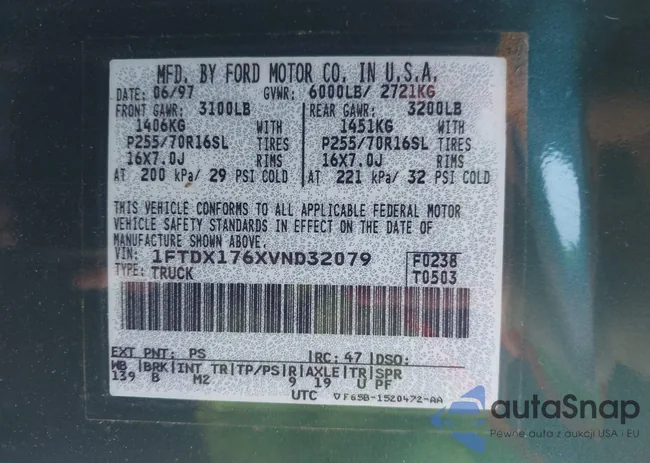 1FTDX176XVND32079: 43229185