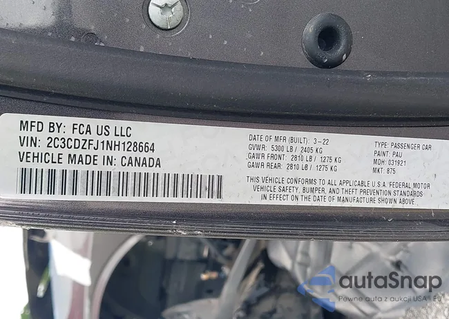 2C3CDZFJ1NH128664: 43229312