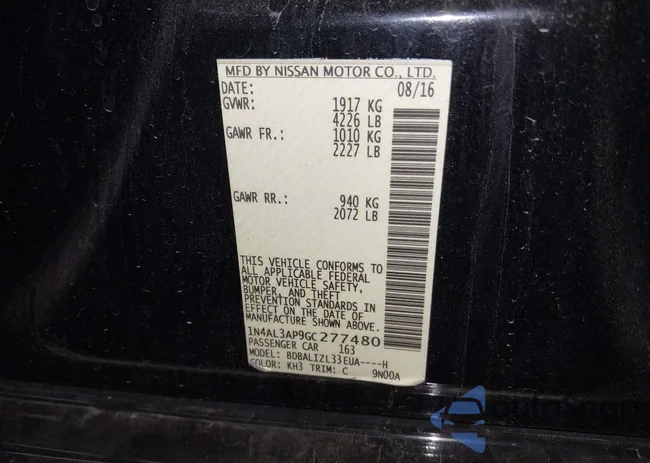 1N4AL3AP9GC277480: 43229320