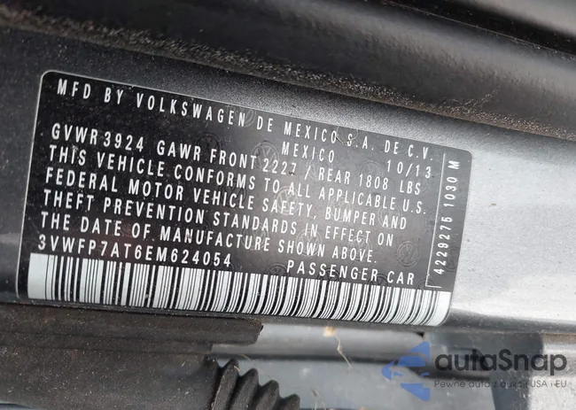 3VWFP7AT6EM624054: 43229357