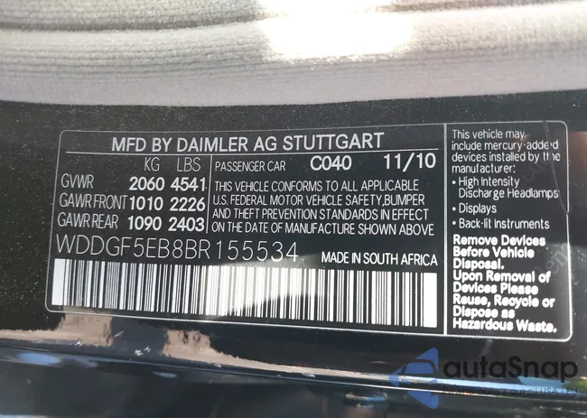 WDDGF5EB8BR155534: 43228694