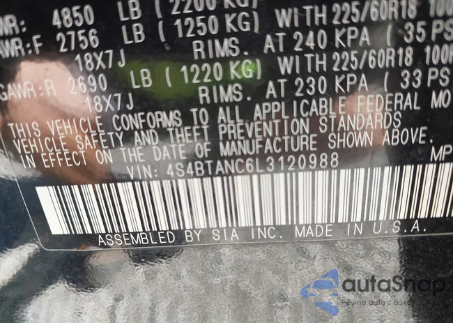 4S4BTANC6L3120988: 43228810