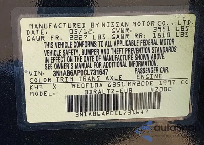 3N1AB6AP0CL731647: 43230005