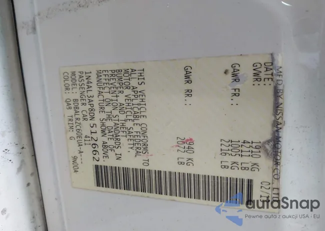 1N4AL3AP8DN512662: 43230041