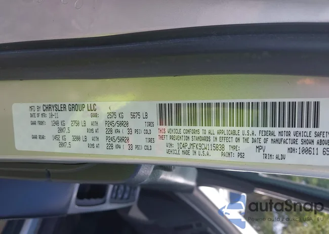 1C4PJMFK9CW115838: 43230048