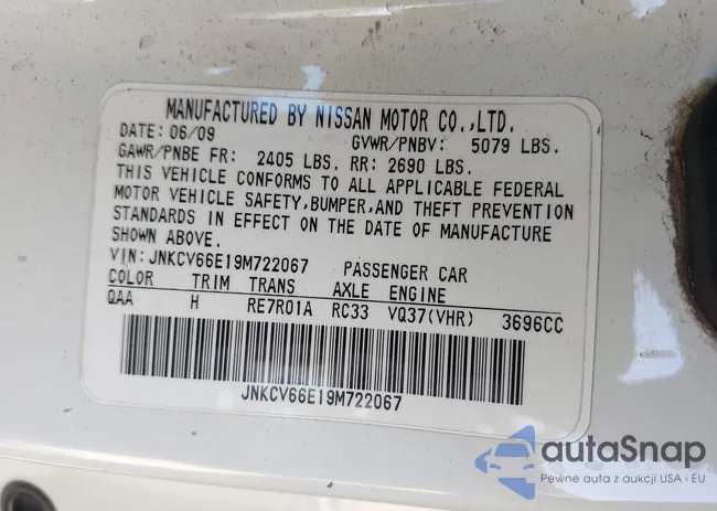 JNKCV66E19M722067: 43230097