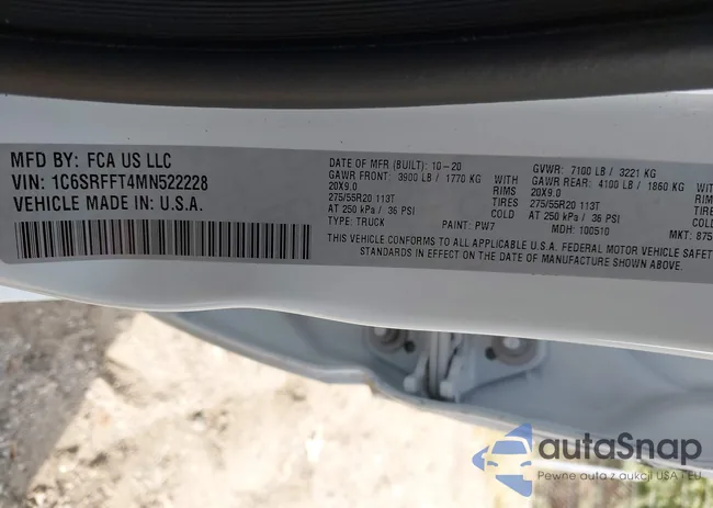 1C6SRFFT4MN522228: 43230123