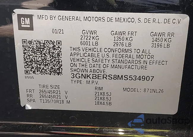 3GNKBERS8MS534907: 43230191