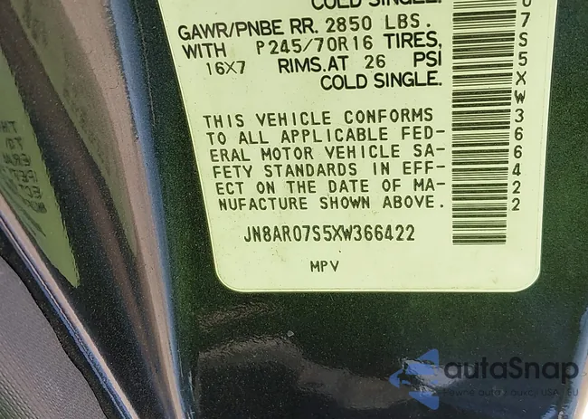 JN8AR07S5XW366422: 43230324